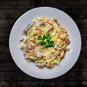 carbonara, pasta, plate
